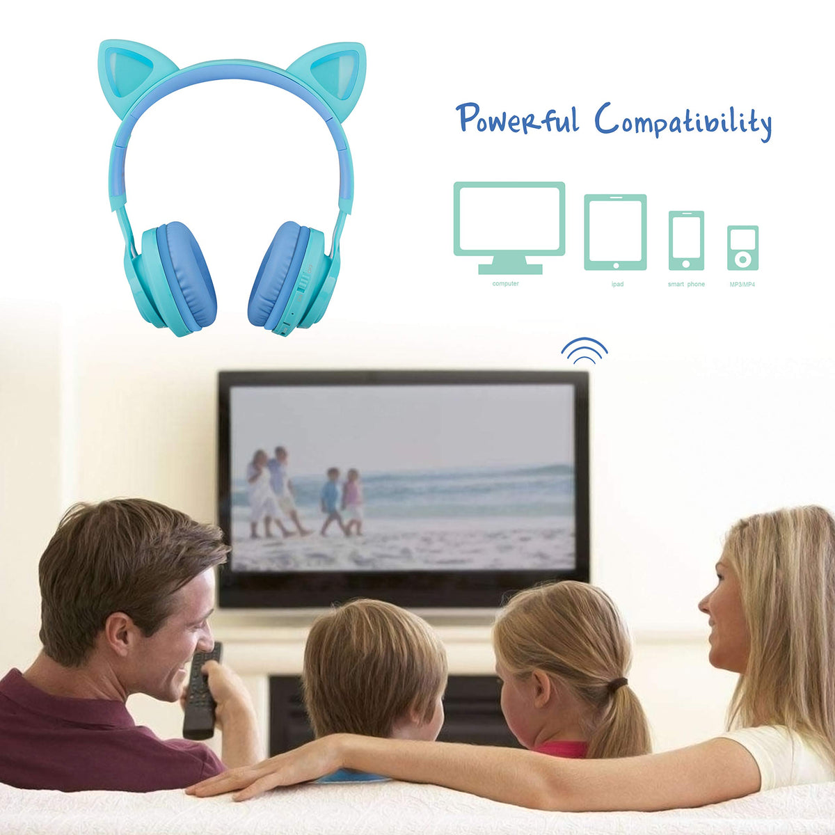 Earcup controls and switches on Riwbox headphones, easy volume and track control