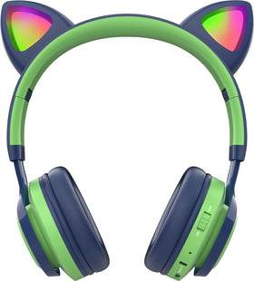 Riwbox CT-7S LED cat ears lit with color-changing lights for fun