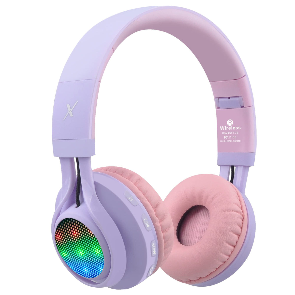Riwbox WT-7S kids headphones with LED lights enhance playful listening sessions