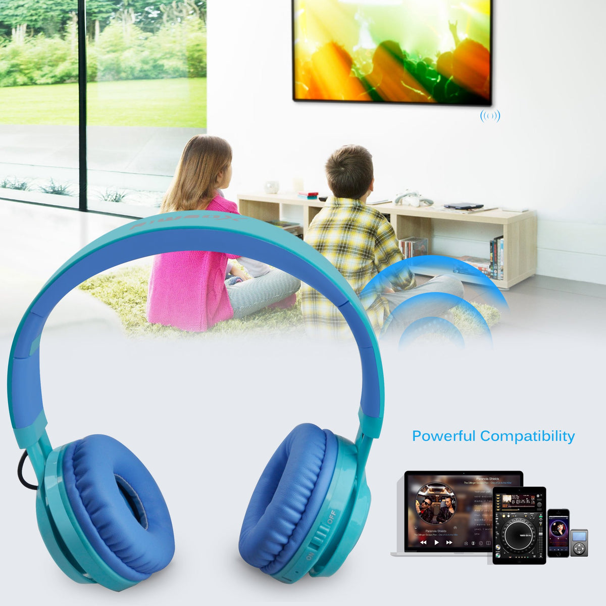 Riwbox WT-7S connected with wired audio cable showing backup listening option