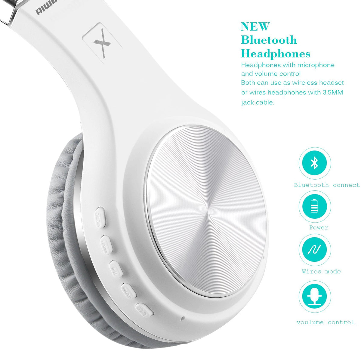 Riwbox XBT-80 memory-protein ear cushions provide long-lasting, comfortable listening sessions.