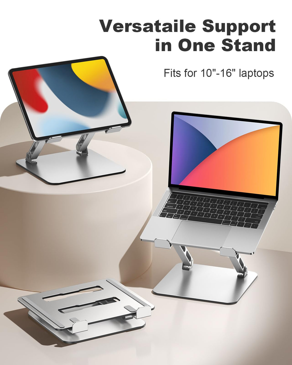 RIWUCT non-slip pad keeps laptop secure during use.