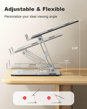 RIWUCT stand features ventilation cutouts to keep devices cool.