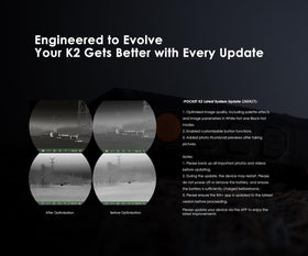 RIX Pocket K2 display-focused image on 800x600 OLED for vivid nighttime viewing.