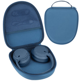 RIYADAone blue hard case exterior view protecting Sony headphones on the go.
