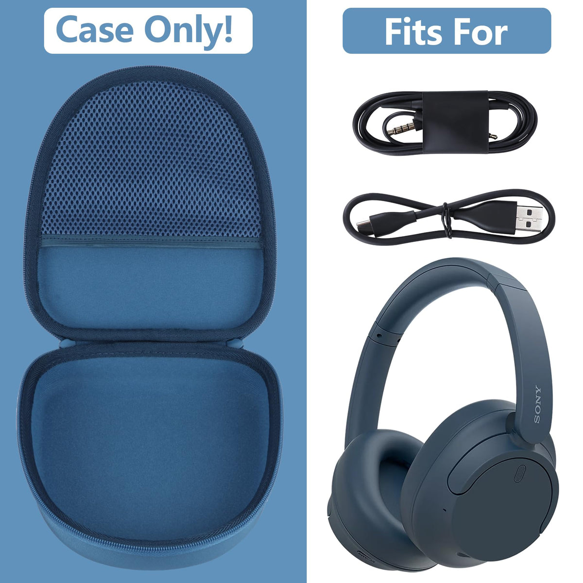 RIYADAone blue hard case side handle for easy carrying.