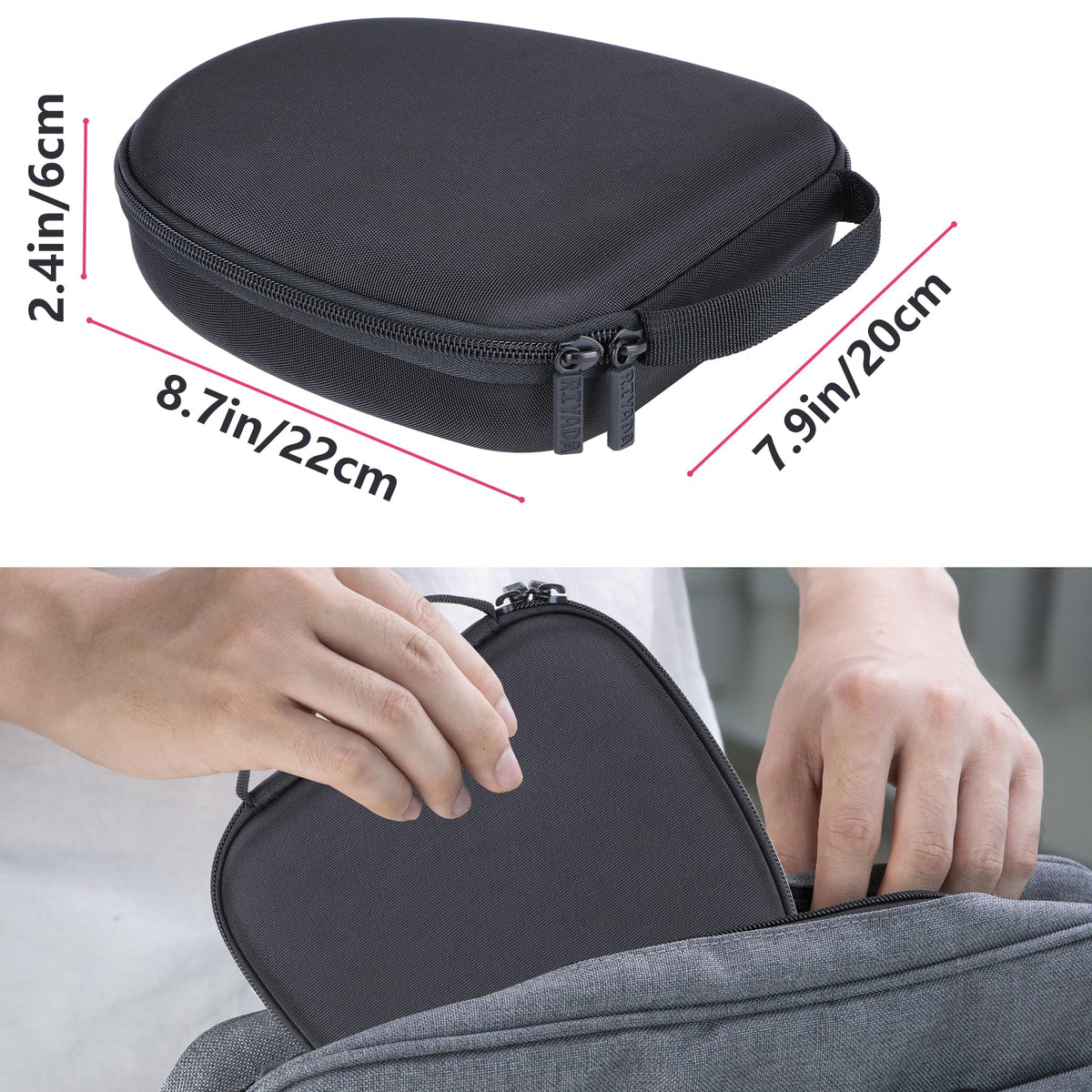 RIYADAone hard case for Anker Life headphones sturdy exterior shields from bumps.