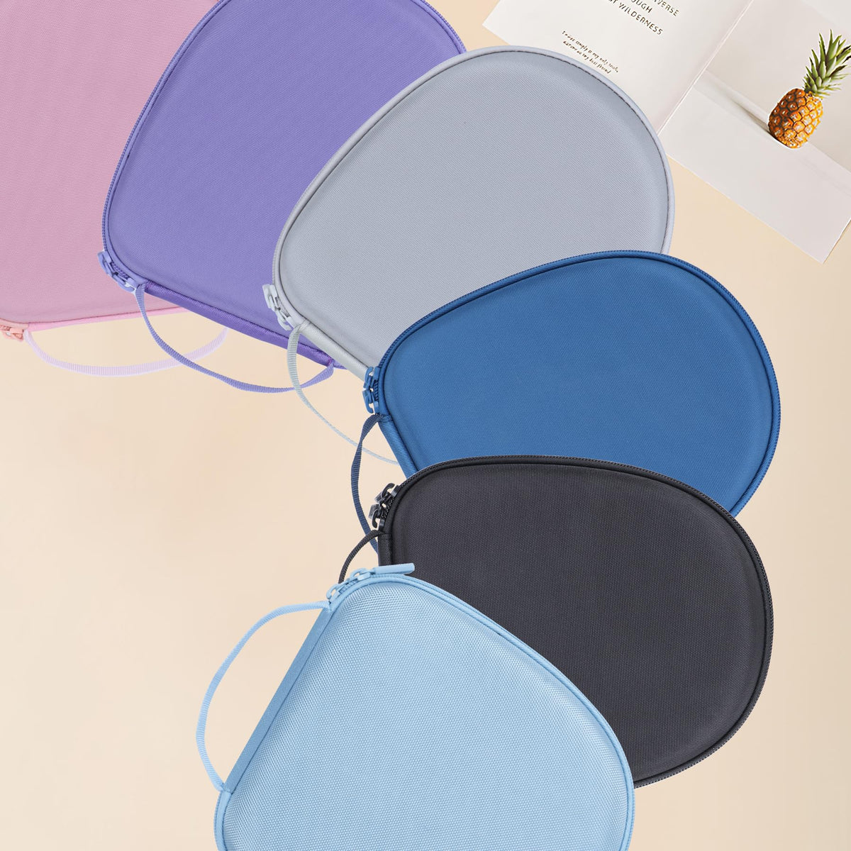 RIYADAone hard case nylon exterior shields headphones on daily commutes