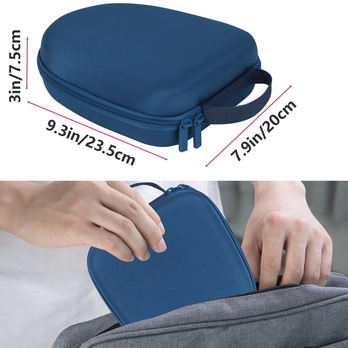 RIYADAone hard case interior velvet lining cushions Sony WH-1000XM3 for safe storage