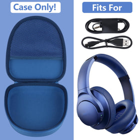 RIYADAone blue hard case shields Soundcore Life Q35 during gym and travel.