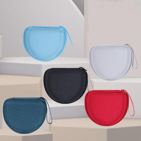 RIYADAone case open holding Skullcandy headphones and cables safely