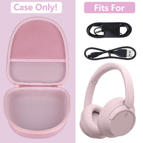 RIYADAone pink hard case side handle makes carrying Sony headphones easy