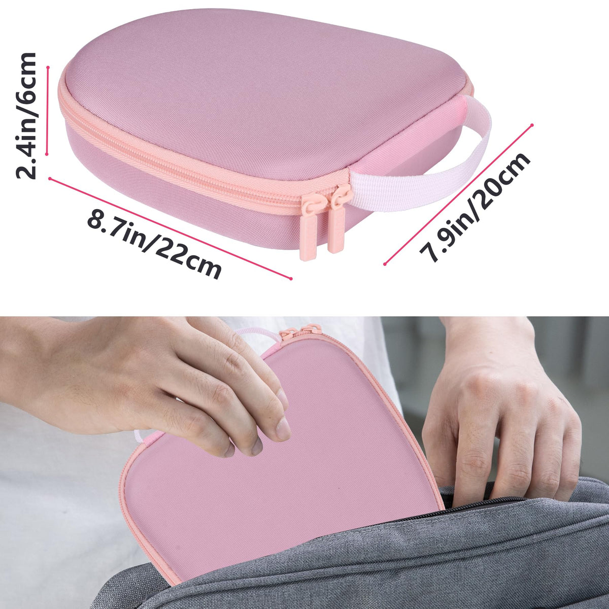 RIYADAone pink hard case travel-ready option for Sony headphones