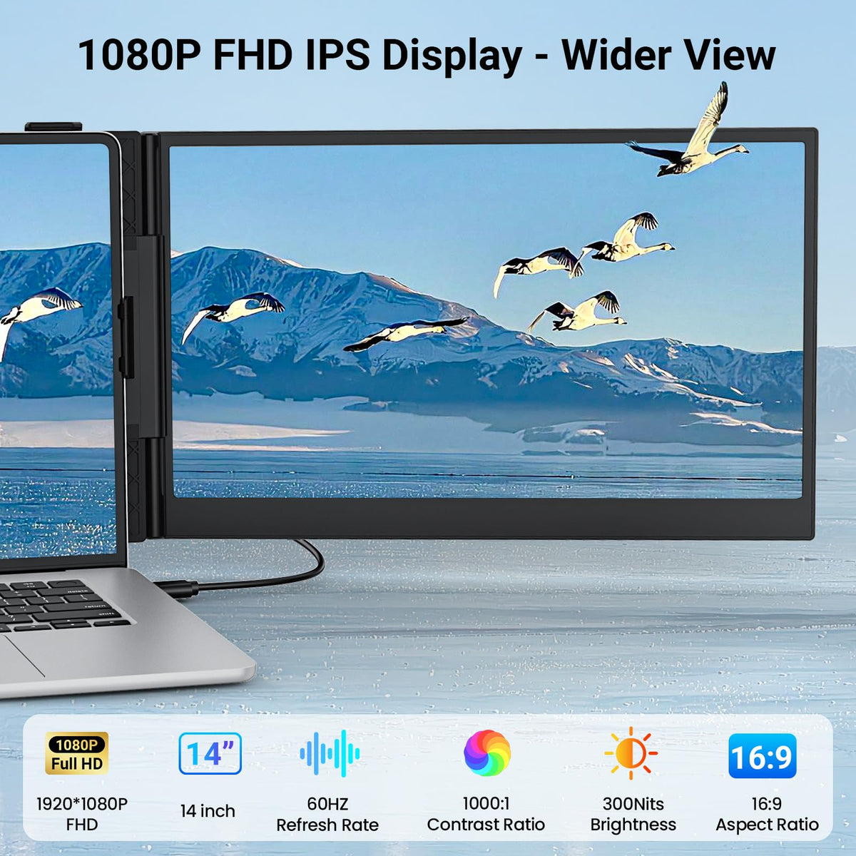 Rizpak 14inch triple-screen setup boosts multitasking on the go.