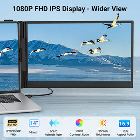 Rizpak 14inch triple-screen setup boosts multitasking on the go.