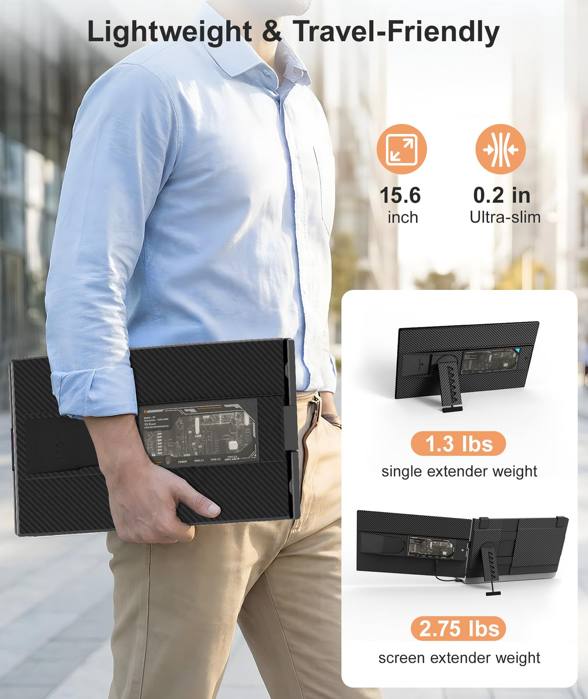 Rizpak 156 screen extender detachable stand for flexible placement