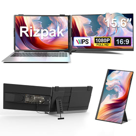 Rizpak 15.6-inch screen extender front view for seamless dual-monitor setup
