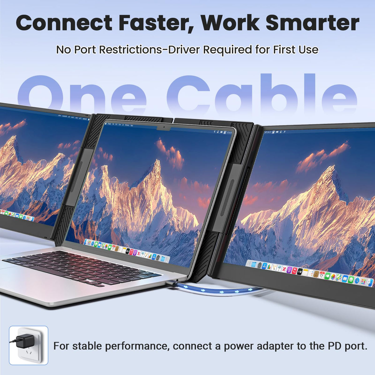 Rizpak fifteen-point-six-inch dual FHD IPS screens deliver vivid colors.