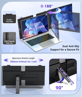 Rizpak travel monitor ready for on-the-go work and meetings.