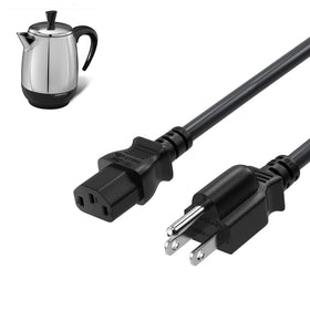 Rjmubaius power cord front view showing plug and C13 connector for safe appliance power