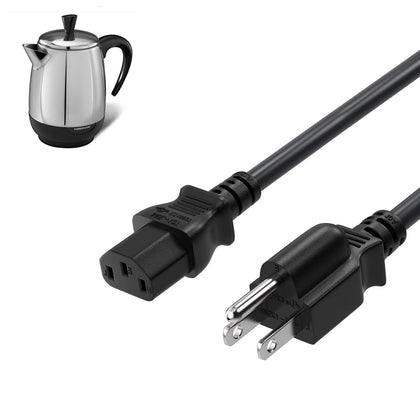 Rjmubaius power cord front view showing plug and C13 connector for safe appliance power
