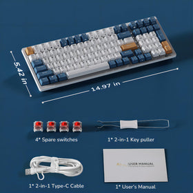 RK Royal Kludge RK98 two-stage feet adjust typing angle comfortably