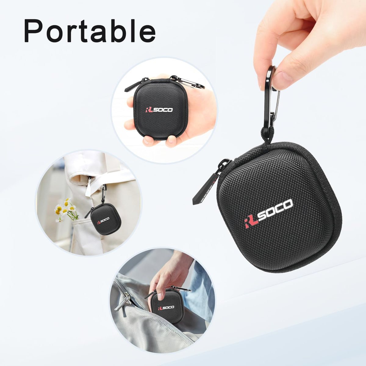 RLSOCO carrying case for Bose QuietComfort Ultra durable fabric close-up