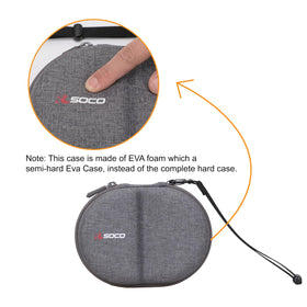 RLSOCO case interior shown with headphone slot and mesh pocket.