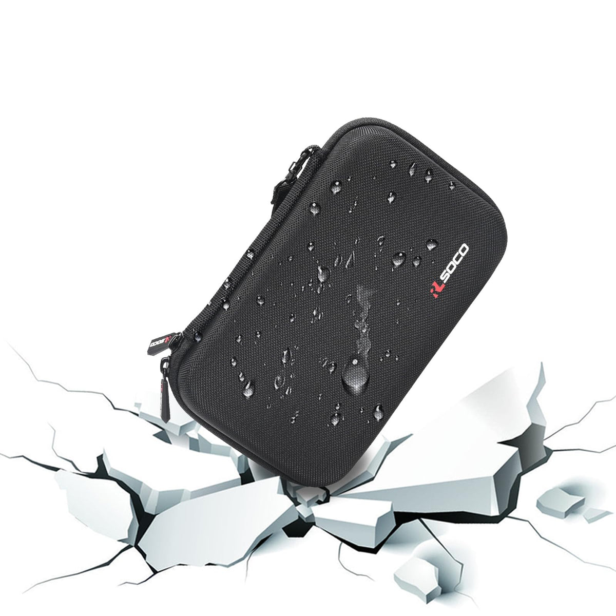 The flexible center strap in the RLSOCO case adjusts to fit various kits.