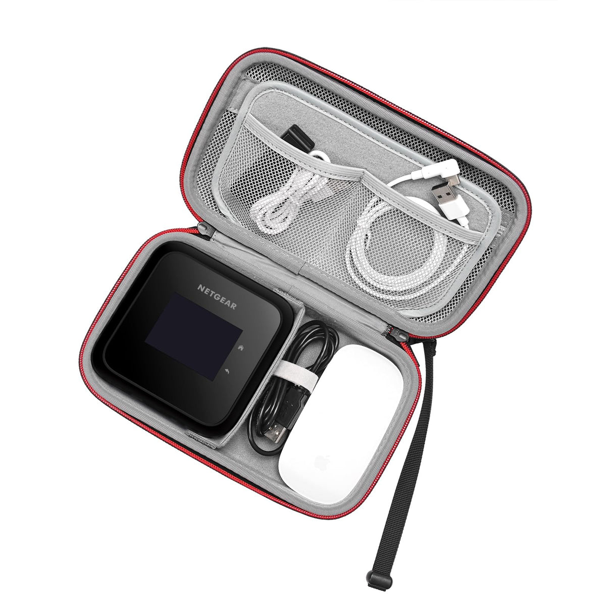 RLSOCO Netgear Nighthawk case front view shows rugged protection for your router on the go.