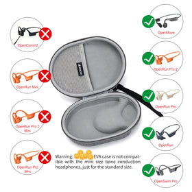 RLSOCO OpenSwimPro case open lid reveals inner pouch for cables.