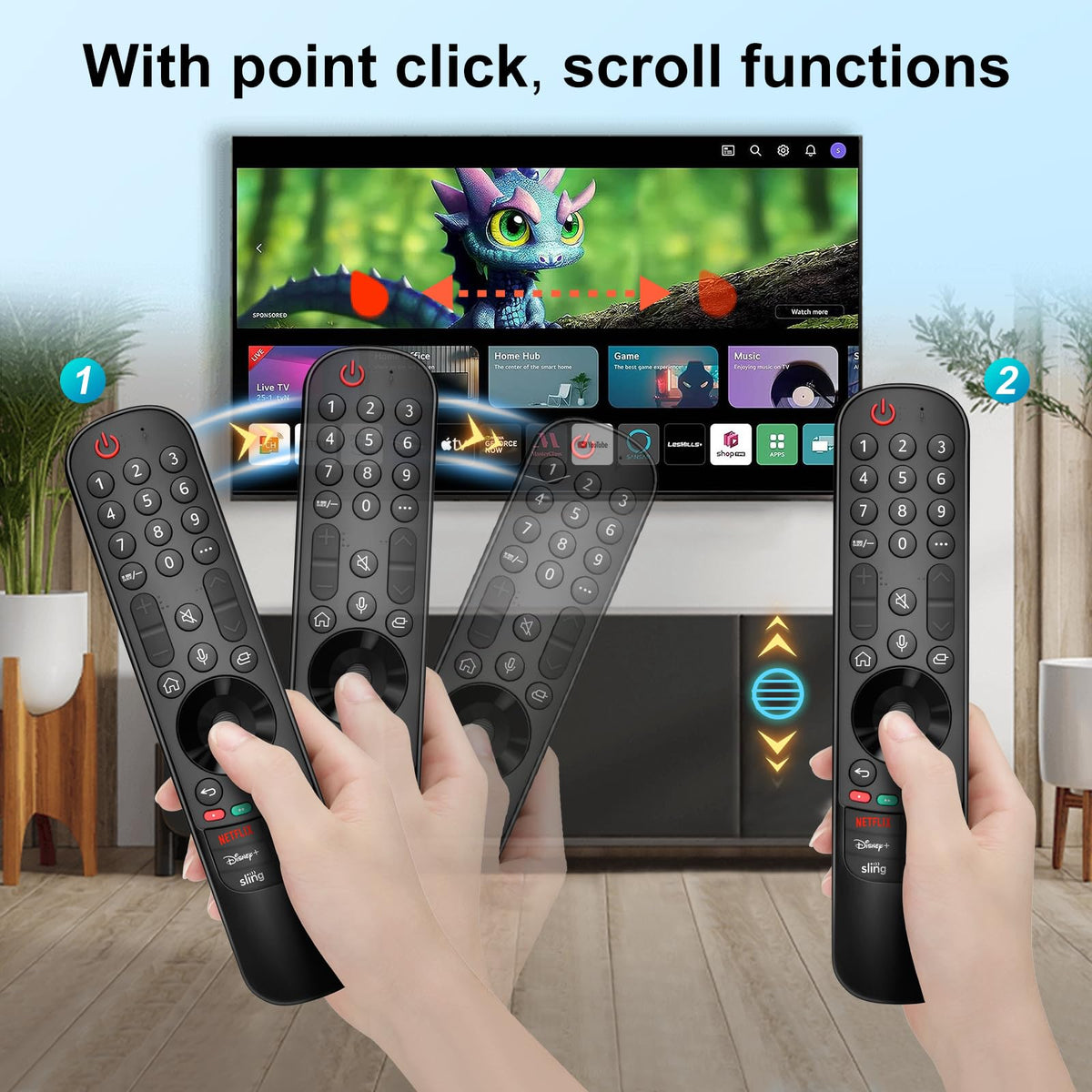 RMF remote ready after inserting two AA batteries