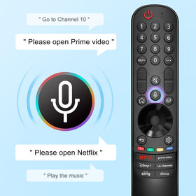 RMF voice-enabled remote demonstrated in hand using commands