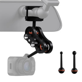 RNVEASS Garmin dash cam mount with 8.55mm ball head for secure, flexible positioning.