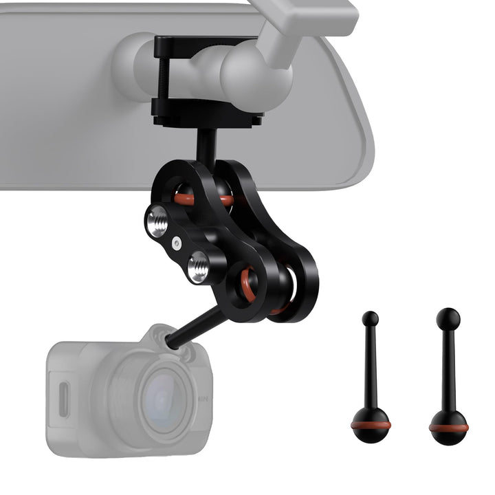 RNVEASS Garmin dash cam mount with 8.55mm ball head for secure, flexible positioning.