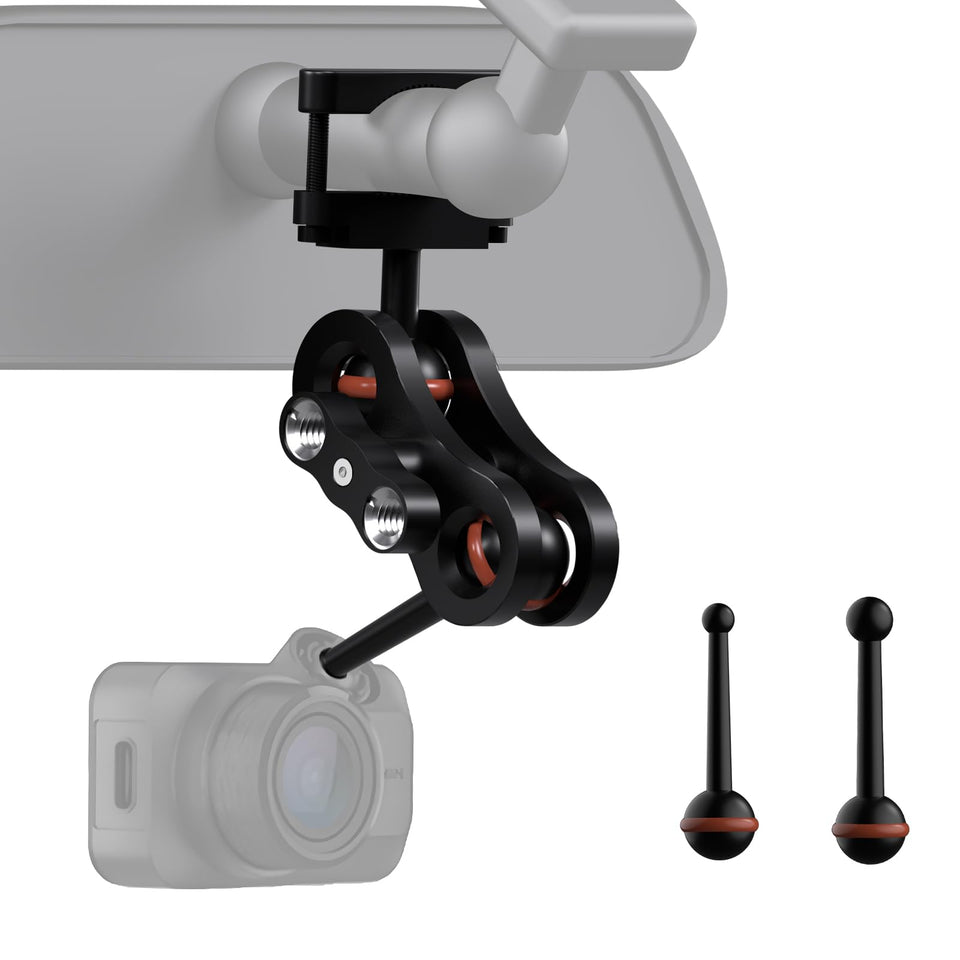 RNVEASS Garmin dash cam mount with 8.55mm ball head for secure, flexible positioning.