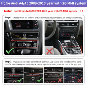 Road Top 12.3-inch display upgrade highlights vivid colors in the Audi A4/A5 dashboard