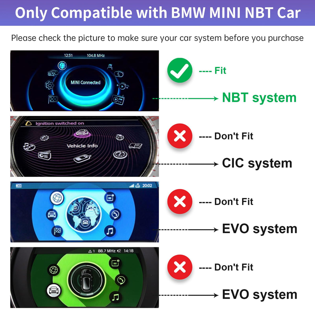 Road Top CarPlay interface box enabling both Apple CarPlay and Android Auto on NBT systems