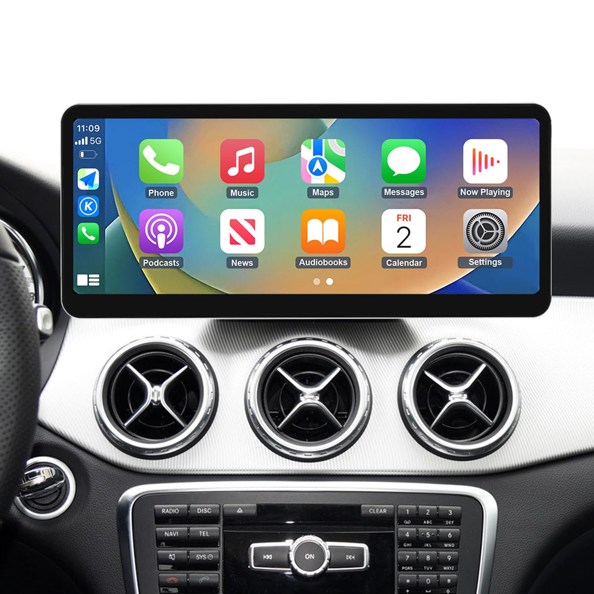 Road Top carplay screen 12.3-inch upgrade for Mercedes with responsive touch.