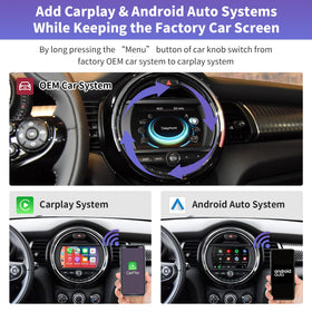 Road Top Mini Cooper MirrorLink display mirroring apps to factory screen