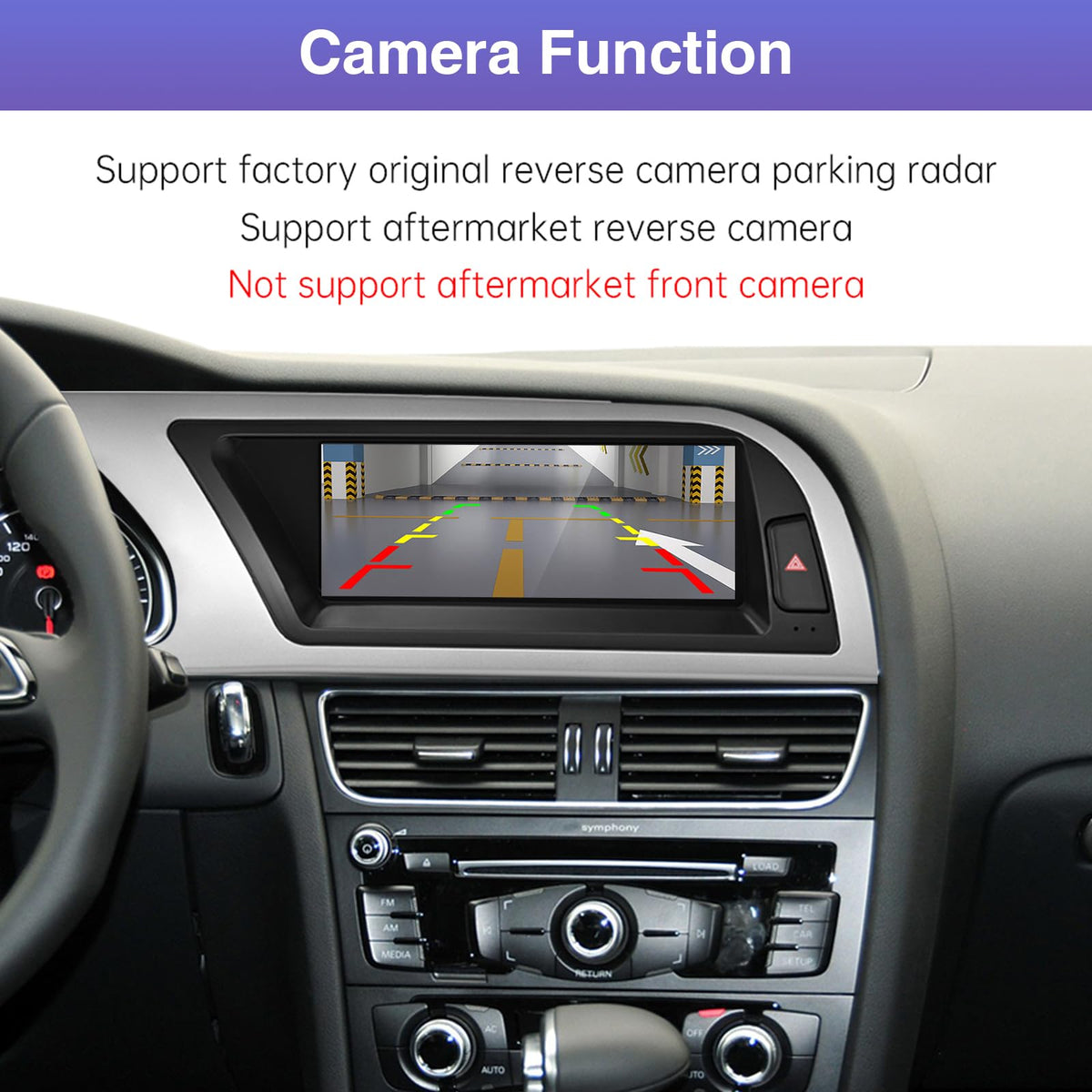 Road Top supports rear camera and parking sensors integration.