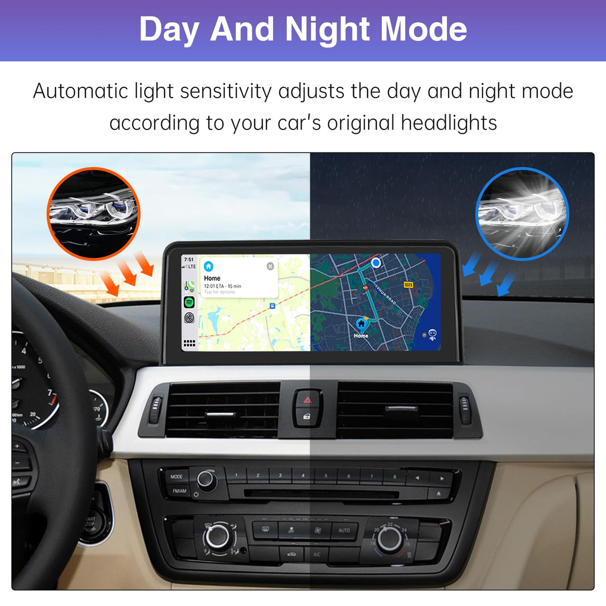 Road Top reverse camera support enhances parking safety.