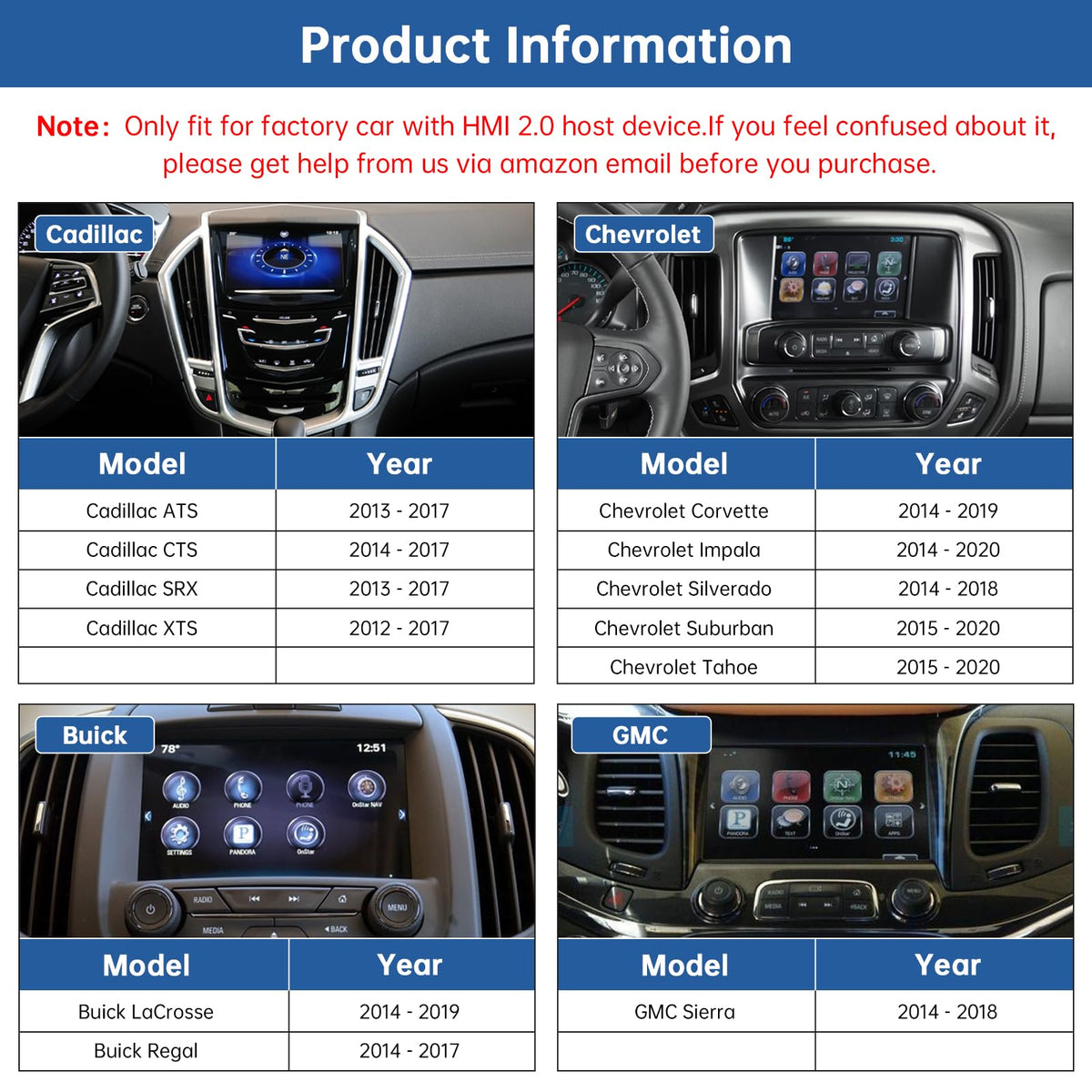 Road Top wireless CarPlay interface in GM dash supports wireless connectivity.