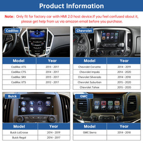 Road Top wireless CarPlay interface in GM dash supports wireless connectivity.