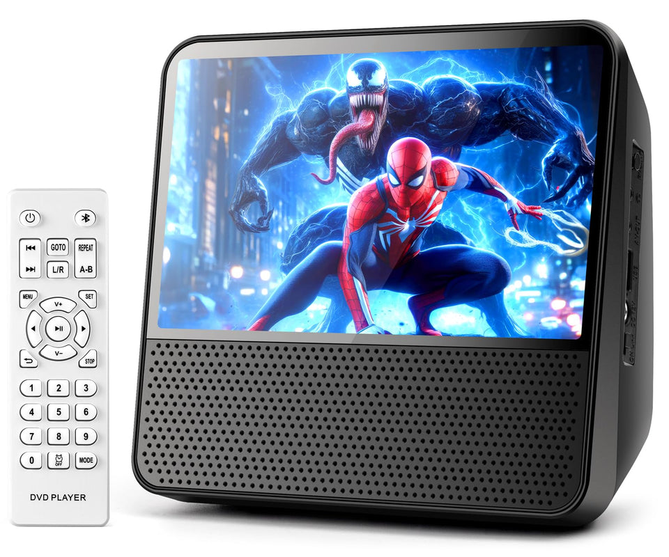 ROADOM 9.8-inch portable DVD player with a bright screen for on-the-go viewing.