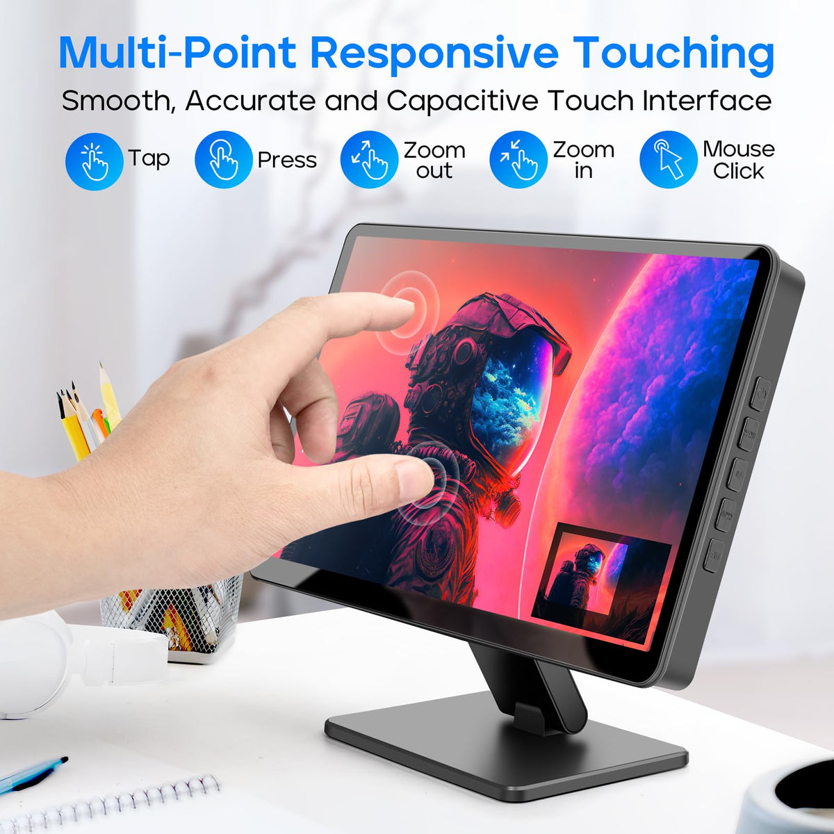 ROADOM HDMI input for easy connections to PC, Raspberry Pi, or media boxes.