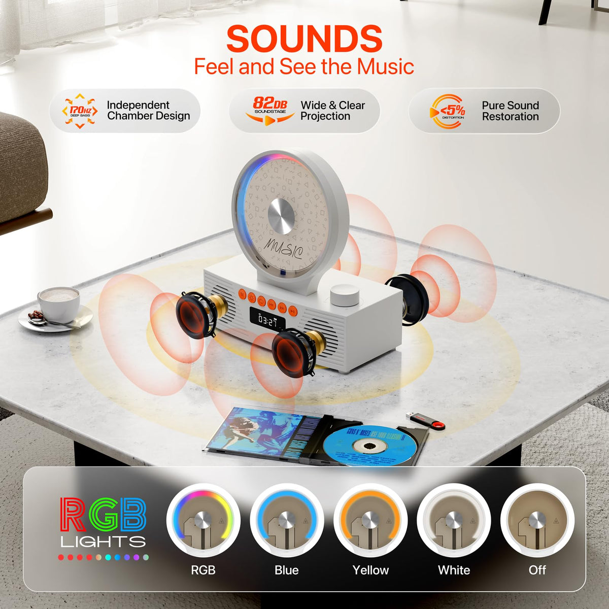 ROADOM colorful mood lights illuminating room atmosphere and decorative appeal
