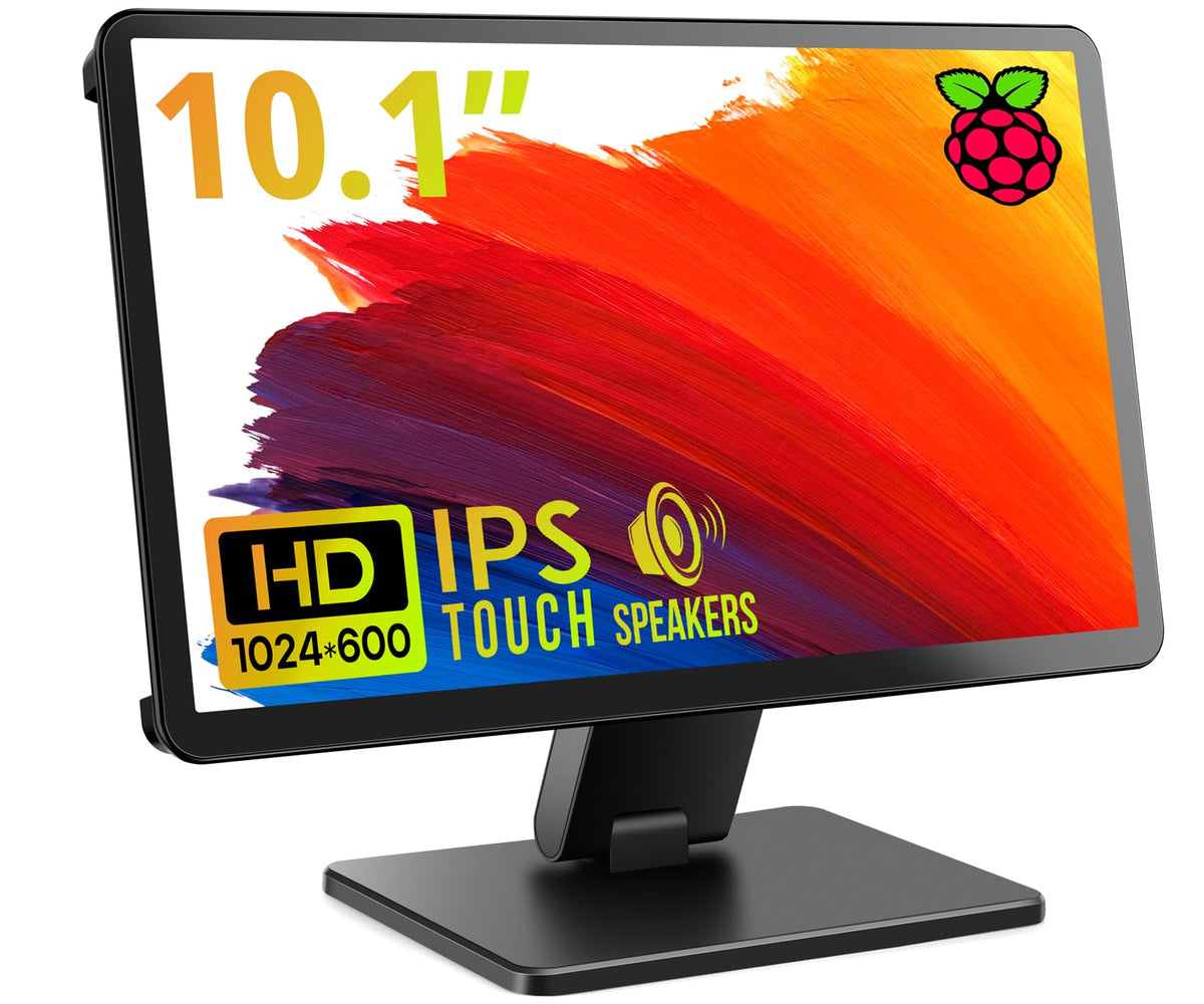 ROADOM touch screen monitor front view with protective case for safe, clean setup.