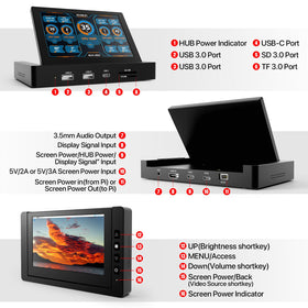 ROADOM USB hub front panel expands ports and reduces clutter