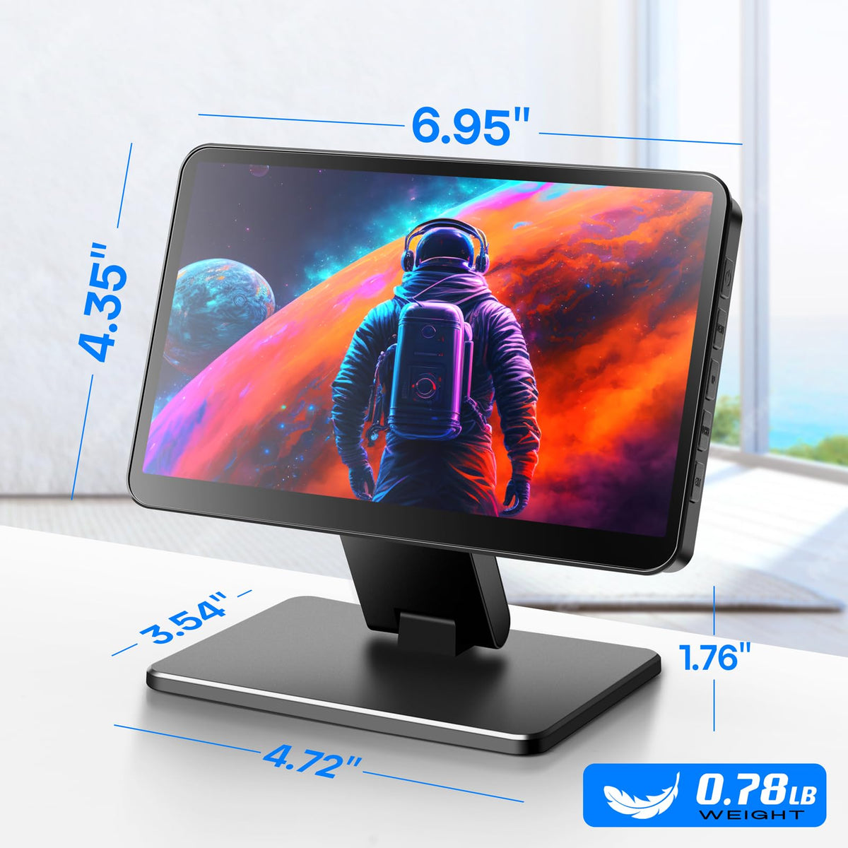 ROADOM versatile stand and accessories for adjustable viewing angles.